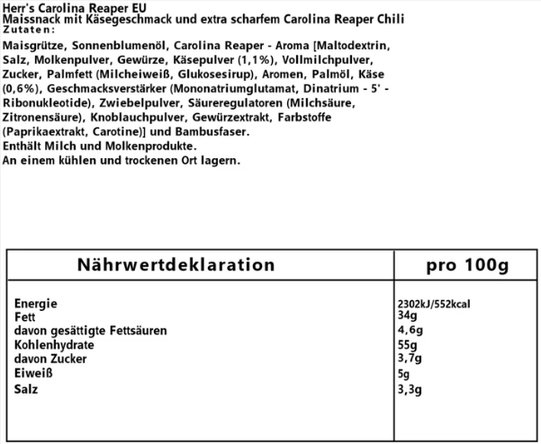 Herr's Carolina Reaper 113g