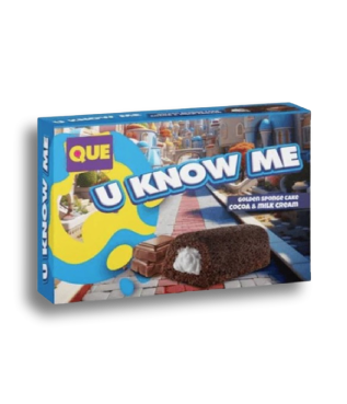 Que Sponjy Cake Cacao & Milk Cream 200g