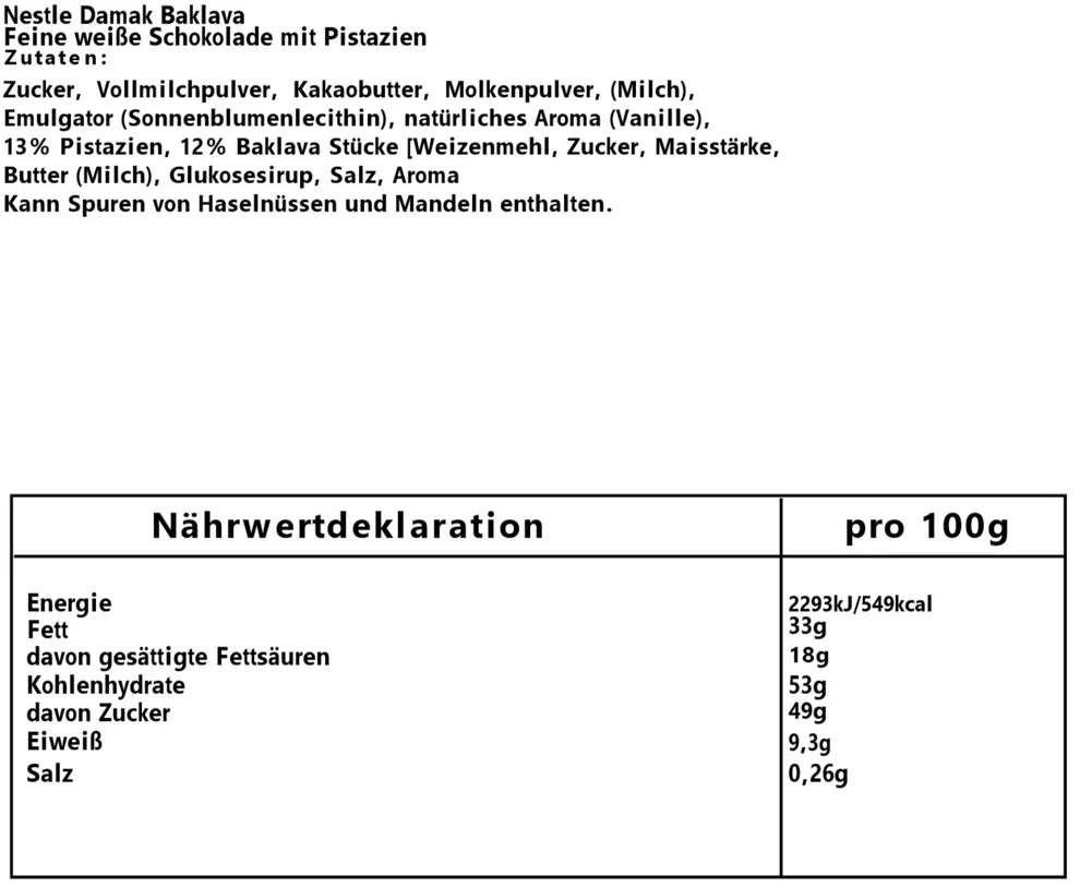 Nestle Damak Baklava 60g