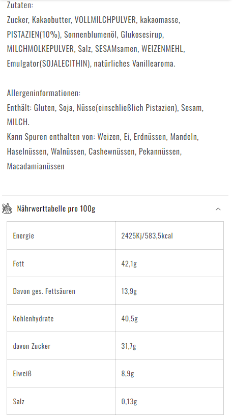 Handgemachte Weisse Schokolade - Dubai Edition 220g - VORBESTELLUNG VERSAND AB 27.11.2024